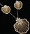 CONJUNTO DOURADO COLAR E BRINCO CONCHA CRAVEJADA - Imagem 1