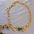CONJUNTO DOURADO COM ZIRCÔNIA VERDE - Imagem 1