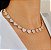 CONJUNTO DOURADO CHOKER E BRINCO CORAÇÕES CRAVEJADO - Imagem 2