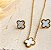 CONJUNTO DOURADO COLAR E BRINCO AÇO INOX VAN CLEEF - Imagem 1