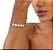 BRACELETE PRATEADO TREVO CRAVEJADO - Imagem 1