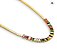 COLAR CHOKER DOURADO FITA COM DETALHE DE PEDRAS COLORIDAS - Imagem 1
