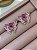 BRINCO DOURADO BORBOLETA CRAVEJADO ROSA - Imagem 1
