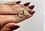 Brinco organico P com zirconia ouro - Imagem 1