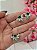 CONJUNTO ABELHA CRAVEJADA ZIRCONIA VERDE ESMERALDA - Imagem 1