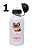 Squeeze " Água da gatinha " Alumínio Branco 500ml - Imagem 1
