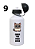 Squeeze " Correr para comer" Alumínio Branco  500ml - Imagem 2