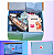 Kit cachorros azul: Squeeze aluminio, caneca, chaveiro, coleira para identificação, bolinha, bandana e sacola ecobag - Imagem 1