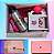 Kit cachorros rosa: Squeeze aluminio, caneca, chaveiro, coleira para identificação, bolinha, bandana e sacola ecobag - Imagem 1