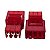 Conector 3Vias Fêmea Vermelho 11565-0 AMP - Imagem 1