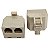 Adaptador Emenda RJ11 de 1 Entrada Macho Para 2 Saídas Fêmea - Imagem 1