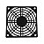 Tela Plástica Para Cooler 80X80MM Preta - Imagem 1
