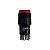 Botão Pulsador Iluminado P16 3A 250V Redondo Vermelho Metaltex - Imagem 1