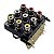 Borne Rca 9 Vias Com Conector Para Placa - Imagem 1