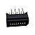 Conector 8 Vias Femea Preto - Imagem 1