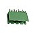 Borne 4 Terminais Macho Verde 180° - Imagem 1