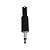 Conector Plug P2 Mono Plastico Preto 3,5MM - Imagem 1