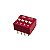 Chave Dip Switch KF-1001 4 Vias 180° Vermelha - Imagem 1