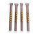 Piteira de vidro Fosca com Fios Dourados Louco 4i20 7cm 6mm ( 1Und ) - Imagem 1