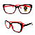 Óculos Grau +0.50 a +4.50 Gatinho Vermelho Lente Leitura - Imagem 1