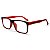 Óculos Grau +0.50 a +4.00 Emborrachado Justin Vermelho com Preto Lente Leitura - Imagem 2
