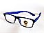 Óculos Grau +0.50 a +4.50 Emborrachado Armação Azul com Preto Lente Leitura - Imagem 5