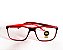 Óculos Grau -0.50 a -5.00 Justin Vermelho com Preto Miopia - Imagem 2