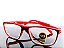 Óculos Grau -0.50 a -5.00 Justin Vermelho com Preto Miopia - Imagem 5