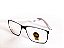 Óculos Grau -0.50 a -5.00 Justin Branco com Preto Miopia - Imagem 4