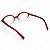 Óculos Grau +0.50 a +4.00 Oval Vermelho Cereja Lente Leitura - Imagem 3