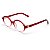 Óculos Grau +0.50 a +4.00 Oval Vermelho Cereja Lente Leitura - Imagem 2