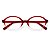 Óculos Grau +0.50 a +4.00 Oval Vermelho Cereja Lente Leitura - Imagem 1
