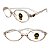 Óculos Grau +0.50 a +4.00 Oval Champanhe Lente Leitura - Imagem 1