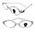 Óculos Grau +0.50 a +4.00 Oval Transparente Lente Leitura - Imagem 1