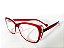 Óculos Grau +0.50 a +4.50 Gatinho Vermelho Transparente Lente Leitura - Imagem 3