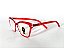 Óculos Grau +0.50 a +4.50 Gatinho Ondulado Vermelho Trasnparente Lente Leitura - Imagem 4
