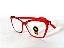 Óculos Grau +0.50 a +4.50 Gatinho Ondulado Vermelho Trasnparente Lente Leitura - Imagem 6