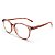 Óculos Grau +0.50 a +4.00 Redondo Brilho Rosa Transparente Lente Leitura Hipermetropia - Imagem 2