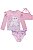 TRIO DE BLUSA E BIQUINI EM MALHA UV DRY COM PROTEÇÃO UV 50+ ROSA (INFANTI) 74381 - Imagem 2