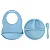 KIT REFEICAO EM SILICONE AZUL - Imagem 1