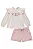 CONJUNTO DE BLUSA EM COTTON E SHORTS EM SARJA COM ELASTANO NUDE - Imagem 2
