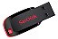 PEN DRIVE SANDISK CRUZER BLADE 8GB USB 2.0 FLASH DRIVE PRETO/VERMELHO - Imagem 1