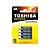 PILHA  ALCALINA AAA TOSHIBA LR03 COM 4 UNIDADES - Imagem 1
