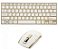 KIT MINI TECLADO E MOUSE WIRELESS BMAX BM-3910 BRANCO/DOURADO - Imagem 2