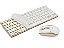 KIT MINI TECLADO E MOUSE WIRELESS BMAX BM-3910 BRANCO/DOURADO - Imagem 3