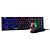 KIT TECLADO E MOUSE COM FIO 1.5M 2400DPI GAMER DAZZ DIAMOND DUST 62000098 PRETO - Imagem 1