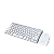 Kit Teclado e Mouse Sem Fio A'Gold TCD02 Branco - Imagem 1