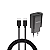 CARREGADOR TURBO TIPO-C 1M 2 PORTAS USB E TIPO-C LE-285CC LELONG - Imagem 1