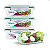 Kit 4 Potes de Vidro Tampa Hermetica 370ml - Imagem 1