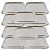 Kit 10 Bandejas Inox 40x30 Retangular - Imagem 1